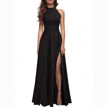 Women's Halter Sexy Evening Dress 2025 Summer Amazon Fashion Split